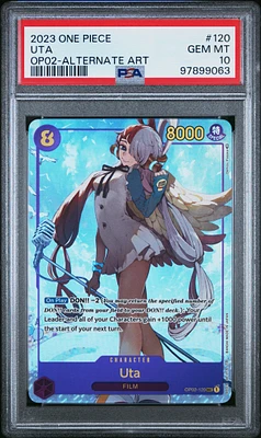 2023 One Piece Op02-paramount War 120 Uta Alternate Art PSA 10