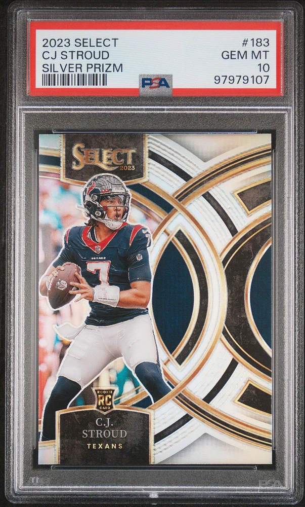 2023 Panini Select 183 Cj Stroud Silver Prizm PSA 10