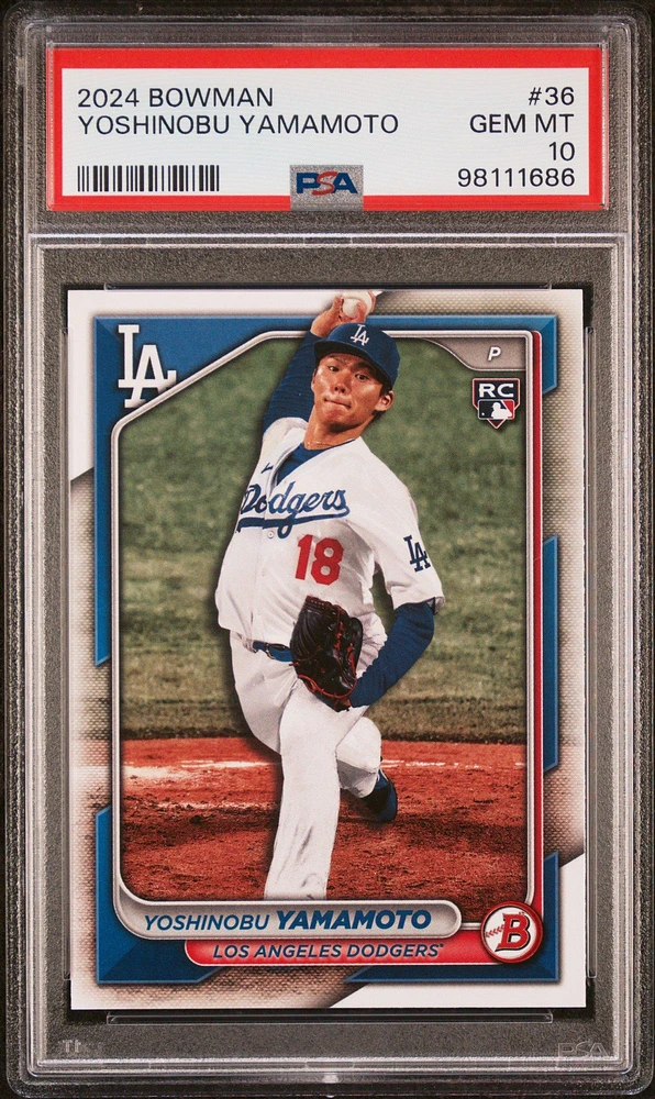 2024 Bowman 36 Yoshinobu Yamamoto PSA 10