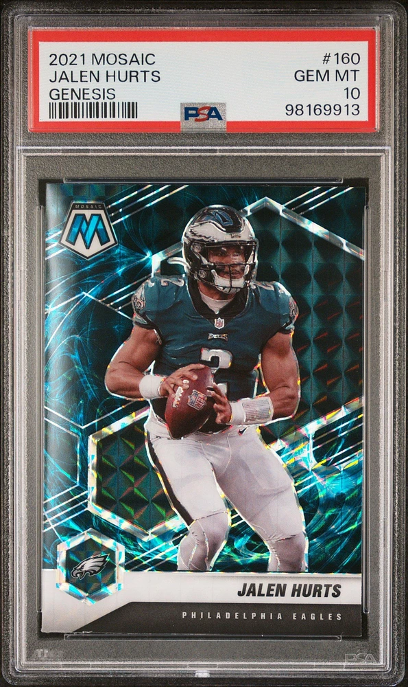 2021 Panini Mosaic 160 Jalen Hurts Genesis PSA 10