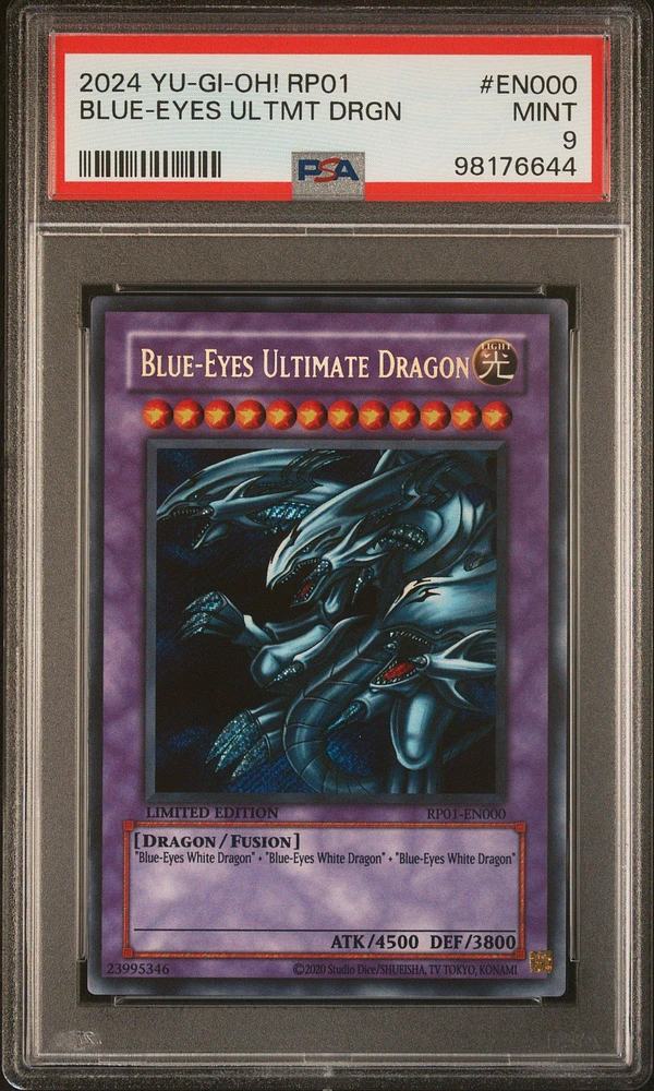 2024 Yu-gi-oh! Rp01-retro Pack En000 Blue-eyes Ultimate Dragon PSA 9