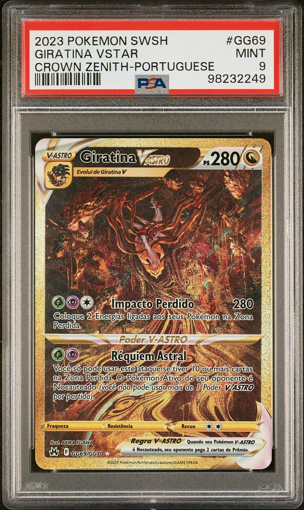 2023 Pokemon Sword And Shield Crown Zenith Gg69 Full Art/giratina Vastro Portuguese-secret PSA 9