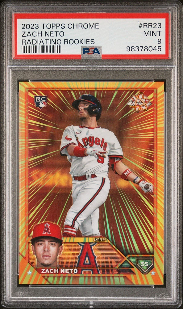 2023 Topps Chrome Radiating Rookies Rr23 Zach Neto Update PSA 9