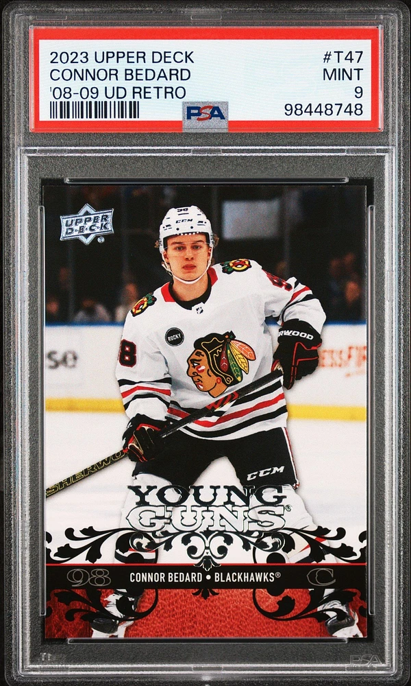 2023 Upper Deck Extended Series 2008-09 Upper Deck Retro T47 Connor Bedard PSA 9