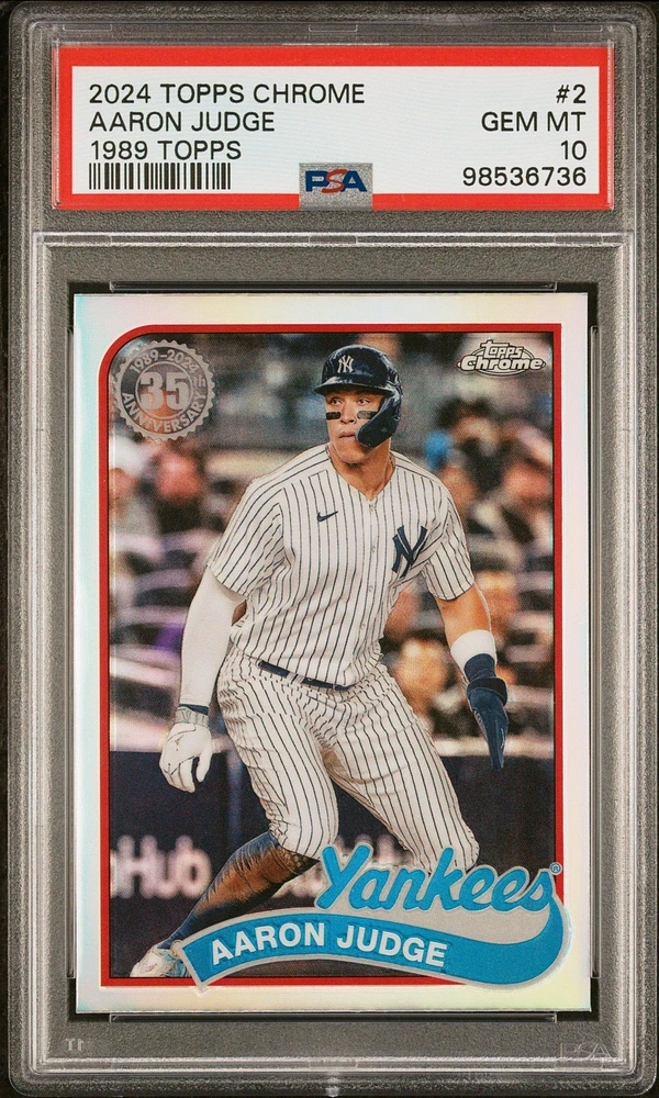 2024 Topps Chrome 1989 Topps Baseball 2 Aaron Judge PSA 10