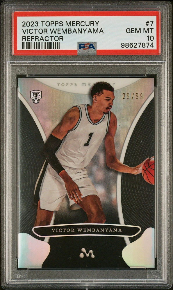 2023 Topps Mercury: Victor Wembanyama 7 Victor Wembanyama Refractor PSA 10