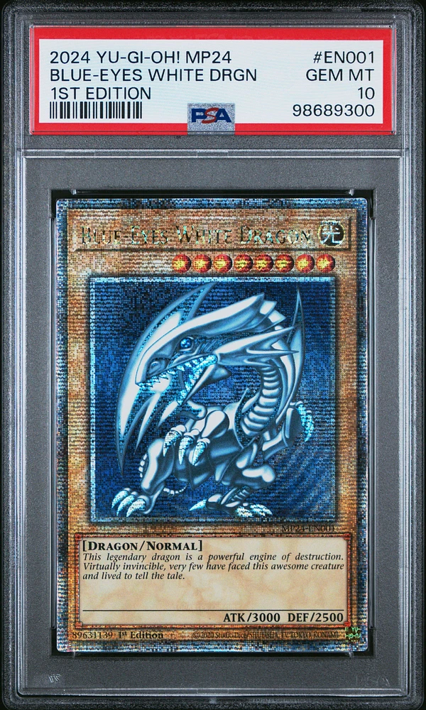2024 Yu-gi-oh! Mp24-25th Anniversary Tin: Dueling Mirrors En001 Blue-eyes White Dragon 1st Edition PSA 10