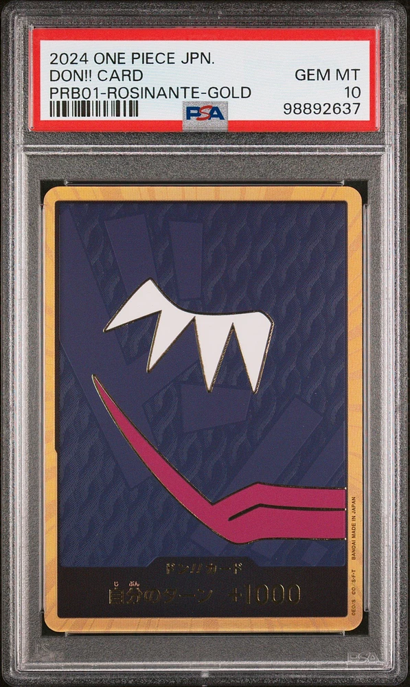 2024 One Piece Japanese Premium Booster -one Piece Card The Best- Don!! Card Donquixote Rosinante-gold PSA 10