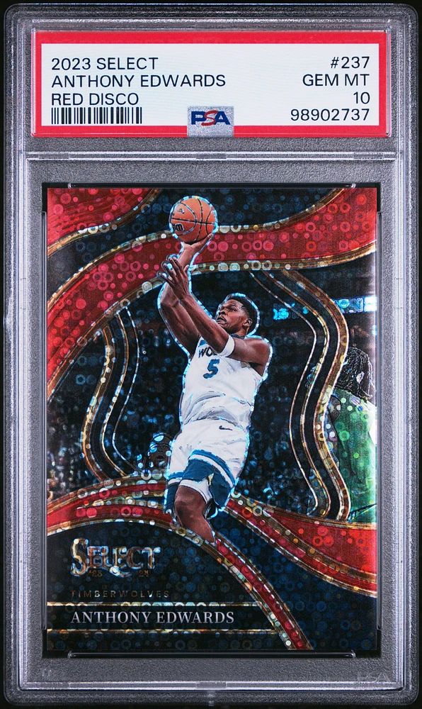 2023 Panini Select 237 Anthony Edwards Red Disco PSA 10
