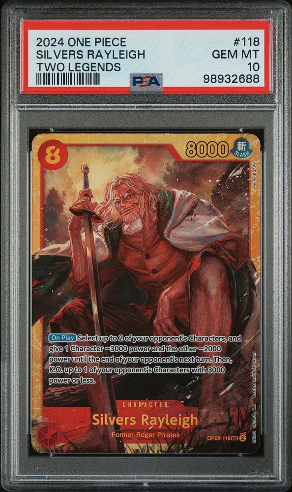 2024 One Piece Two Legends 118 Silvers Rayleigh PSA 10