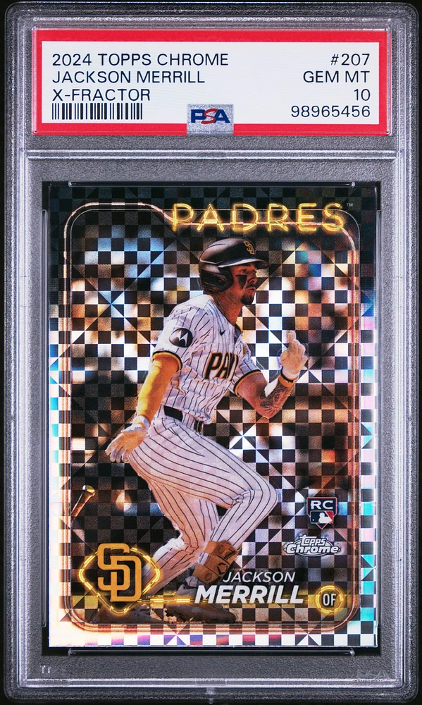 2024 Topps Chrome 207 Jackson Merrill X-fractor PSA 10