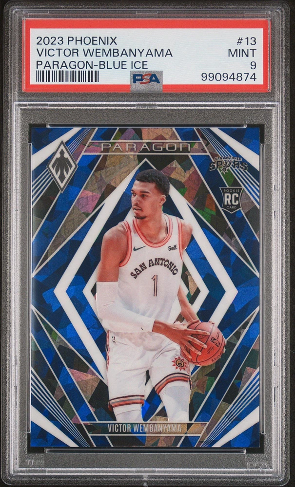 2023 Panini Phoenix Paragon 13 Victor Wembanyama Ice PSA 9