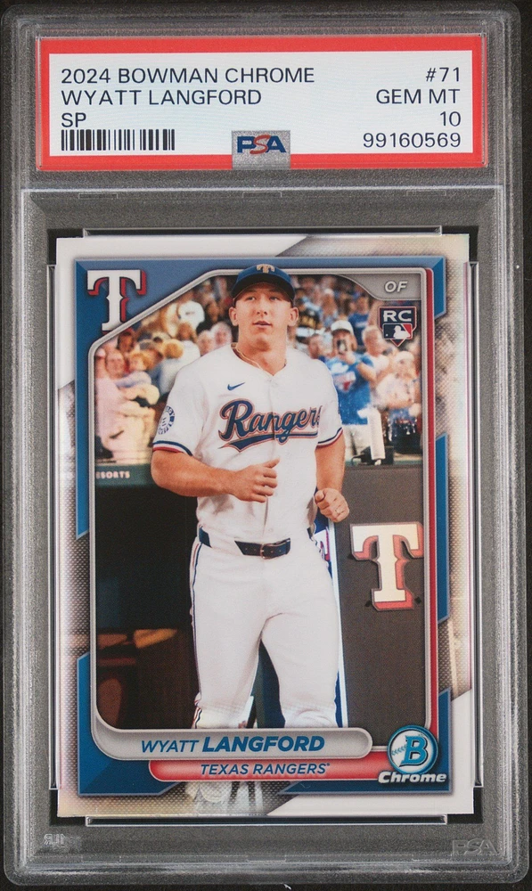2024 Bowman Chrome 71 Wyatt Langford Sp PSA 10
