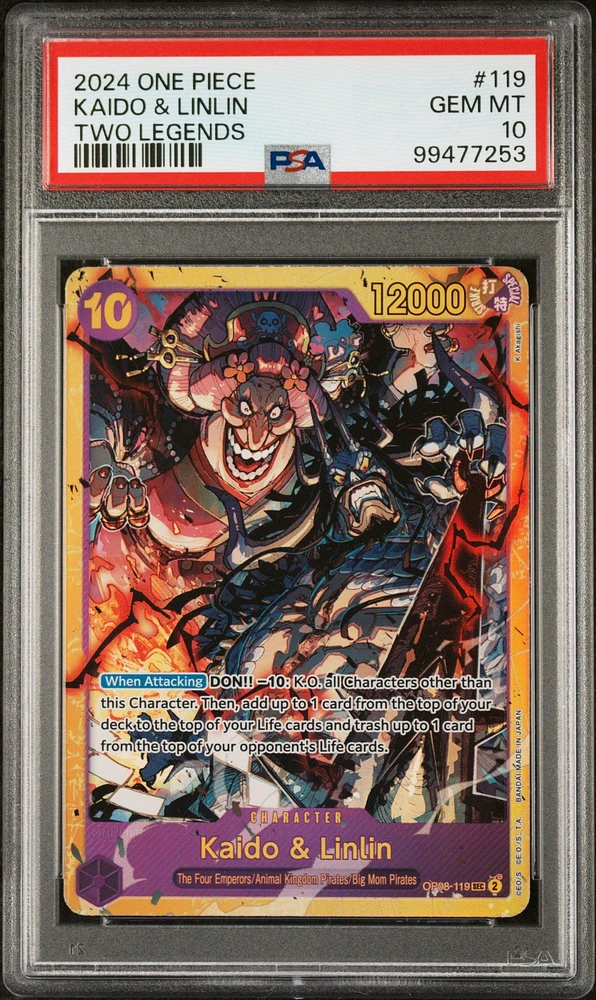 2024 One Piece Two Legends 119 Kaido & Linlin PSA 10