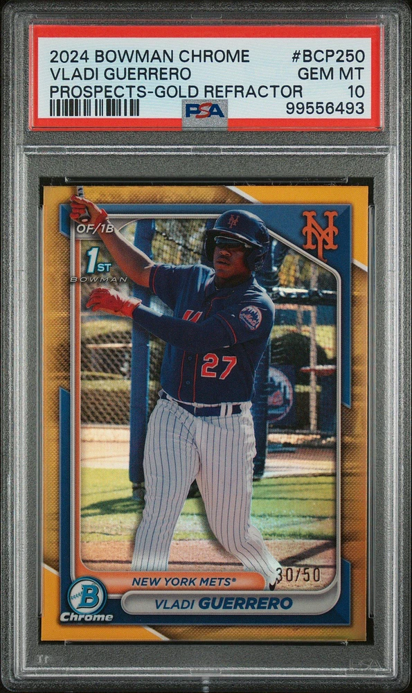 2024 Bowman Chrome Prospects Bcp250 Vladi Guerrero Gold Refractor PSA 10
