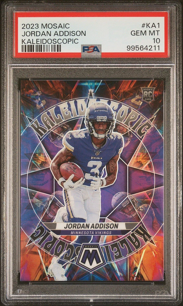 2023 Panini Mosaic Kaleidoscopic Ka1 Jordan Addison PSA 10