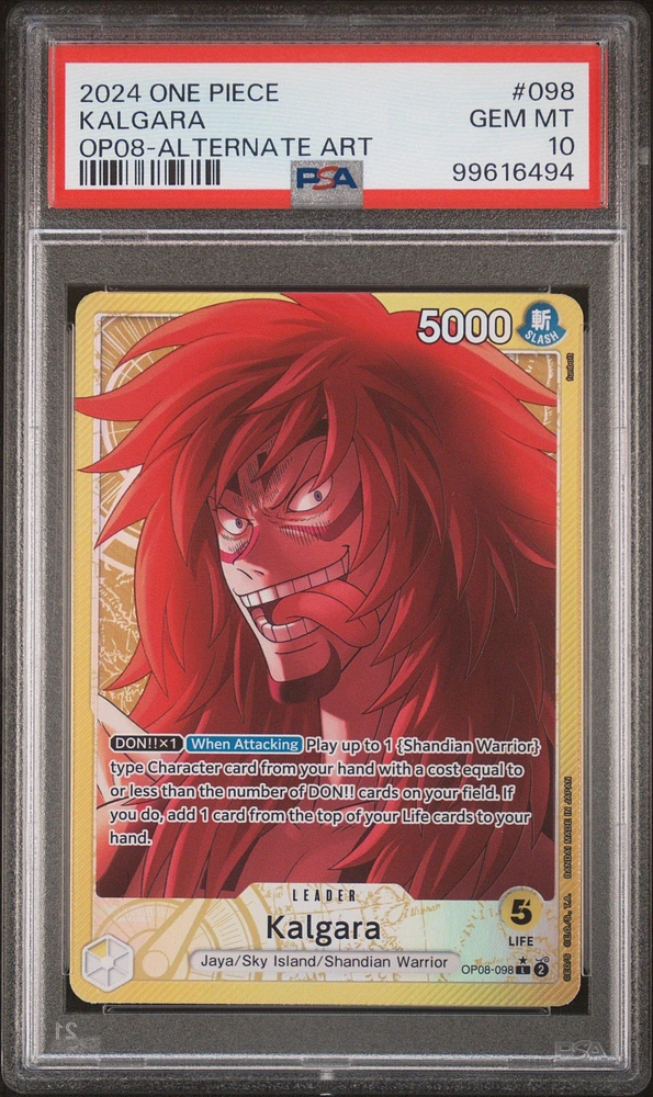 2024 One Piece Two Legends 098 Kalgara Alternate Art PSA 10