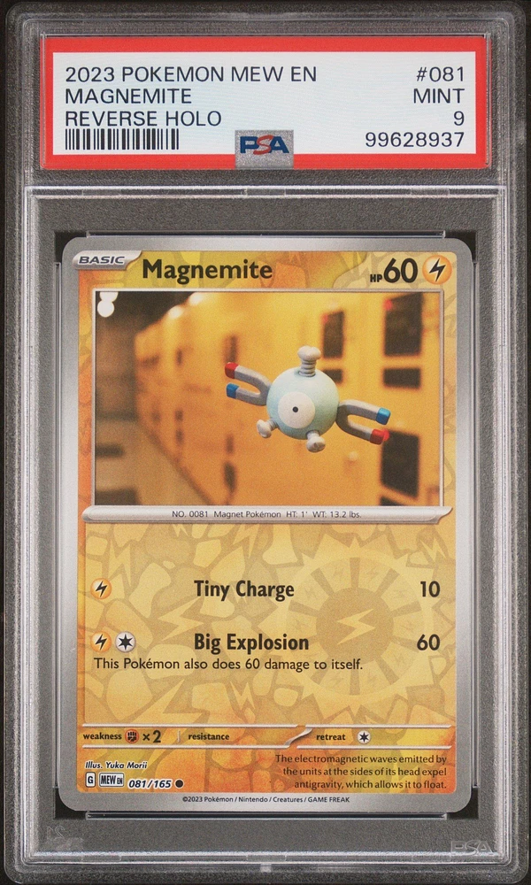 2023 Pokemon Mew En-151 081 Magnemite Reverse Holo PSA 9