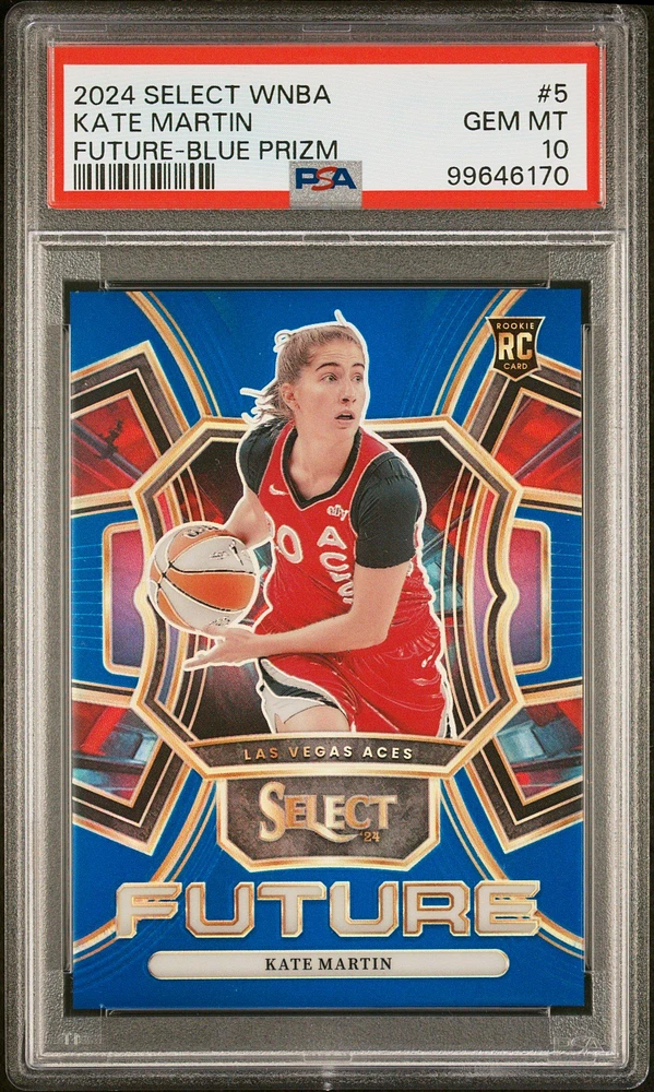 2024 Panini Select Wnba Select Future 5 Kate Martin Blue Prizm PSA 10