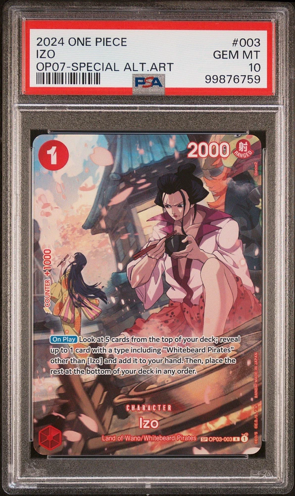 2024 One Piece 500 Years In The Future 003 Izo Special Alternate Art PSA 10