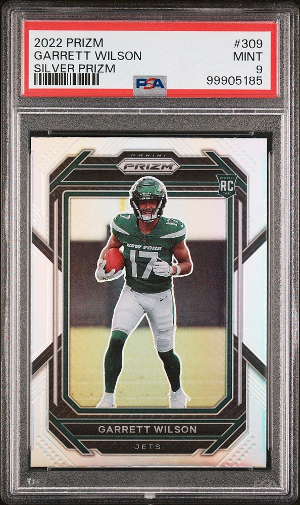 2022 Panini Prizm 309 Garrett Wilson Silver Prizm PSA 9