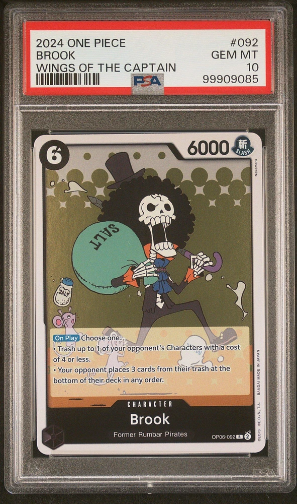 2024 One Piece Wings Of The Captain 092 Brook PSA 10