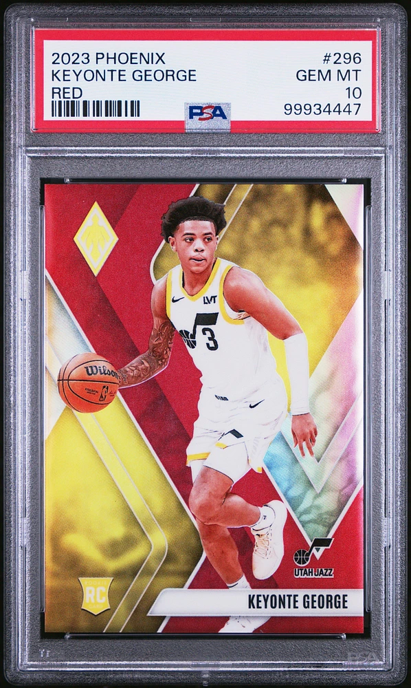 2023 Panini Phoenix 296 Keyonte George Red PSA 10