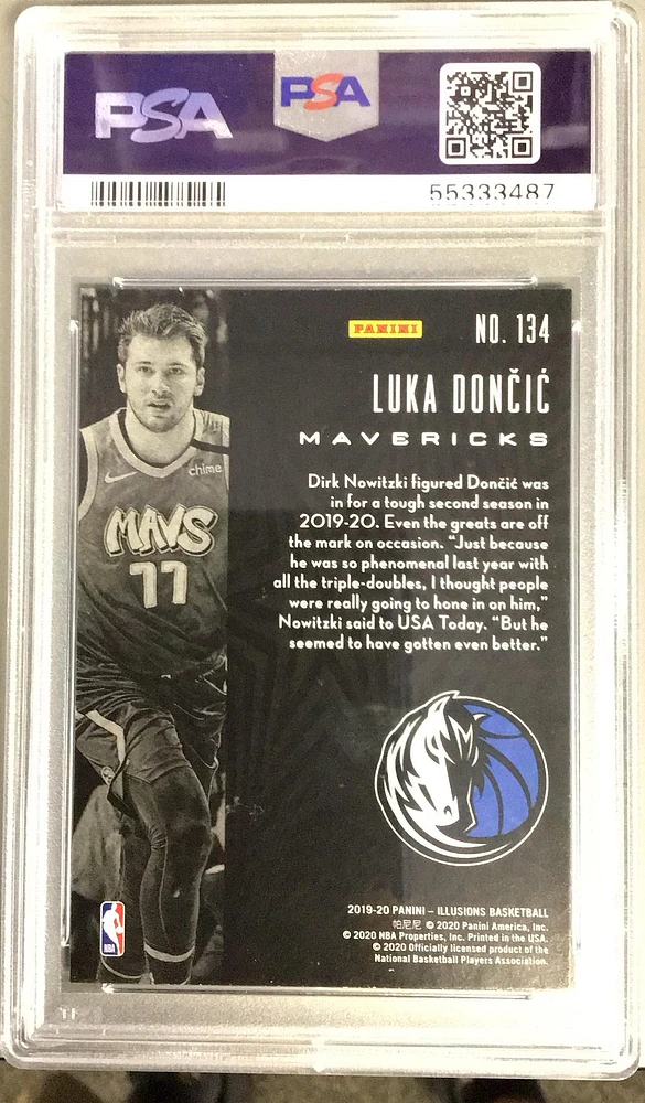 2019 Panini Illusions 134 Luka Doncic PSA 10