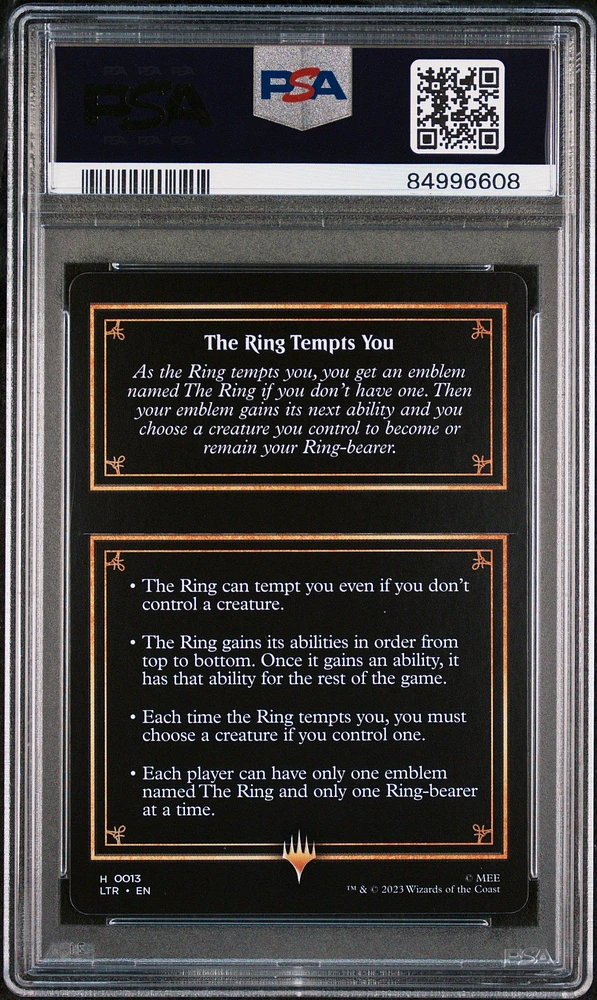 2023 Magic The Gathering Tales Of Middle-earth 13 The Ring PSA 10