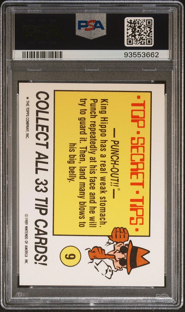 1989 Topps Nintendo Game Tip Stickers 9 Super Mario Bros. PSA 10