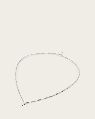 Split Heart Sterling Silver Necklace