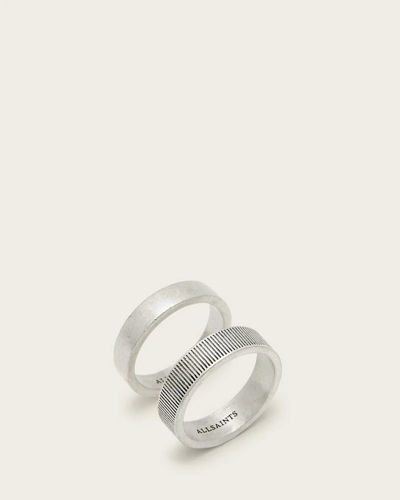 Eason Textured Sterling Silver Ring Set