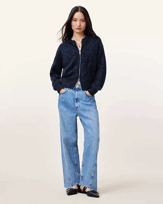 Rebel Zip Up Cashmere Cardigan