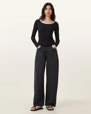 Rina Long Sleeve Scoop Neck T-Shirt