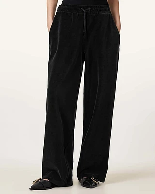 Vin Wide Leg Velvet Joggers