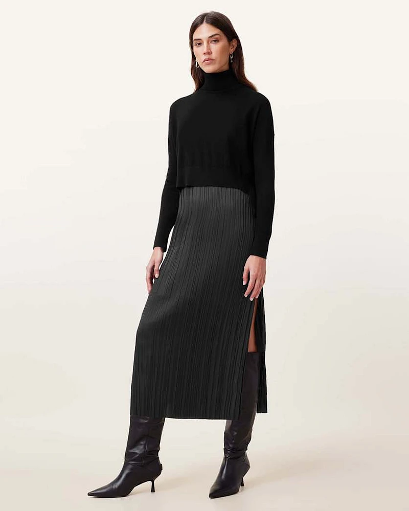 Vittoria 2-In-1 Pleated Midi Dress