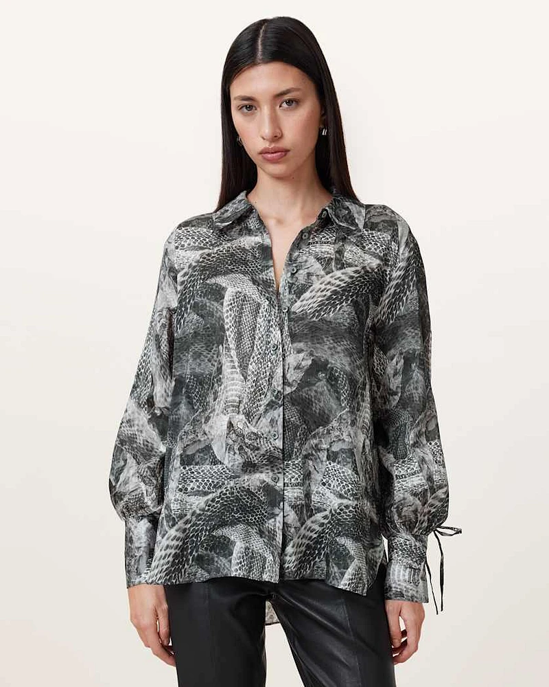 Leyla Silk Linen Blend Shirt