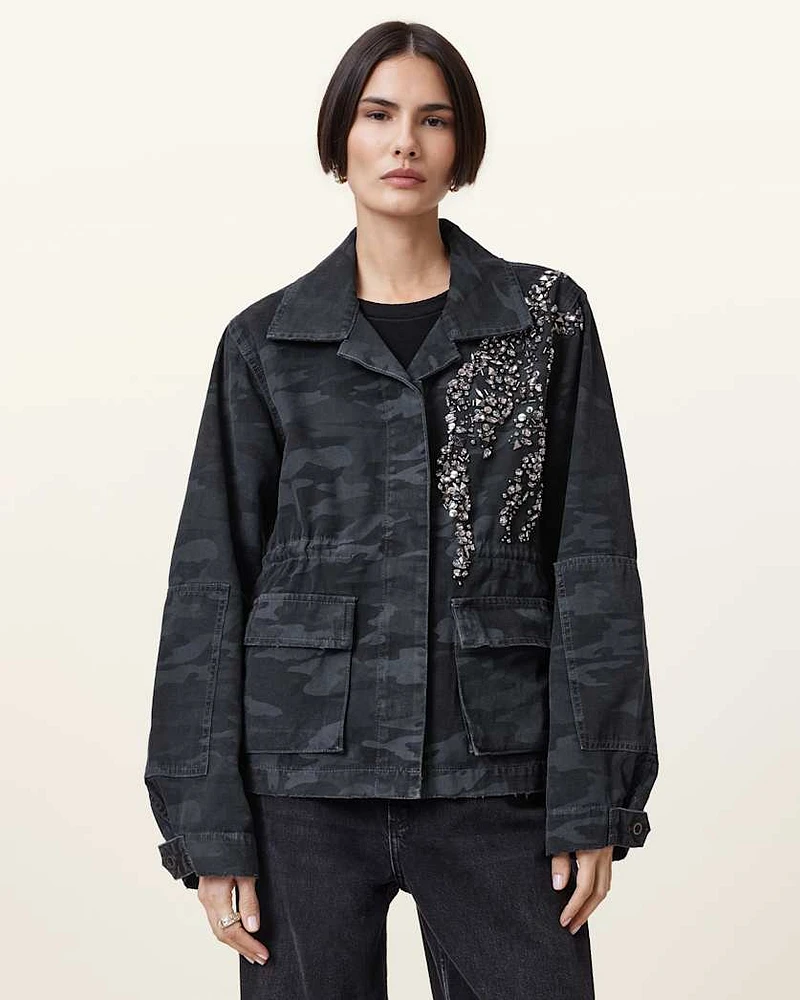 Finch Camouflage Denim Jacket
