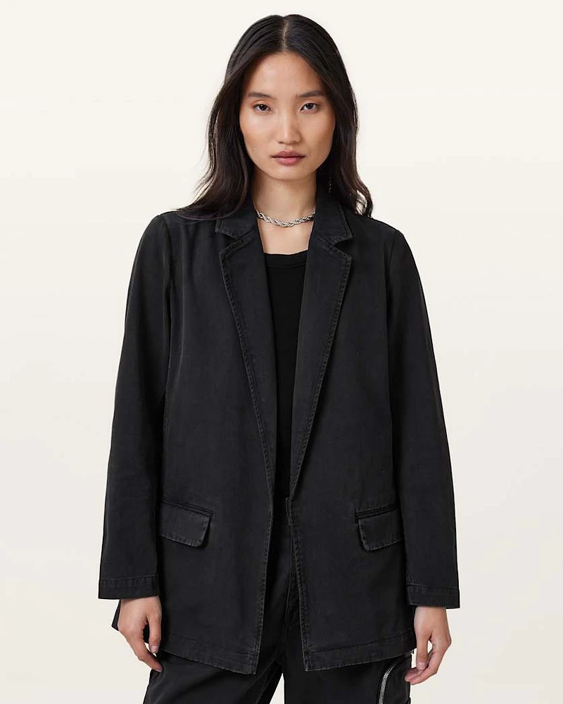 Aleida Denim Lightweight Tri Blazer