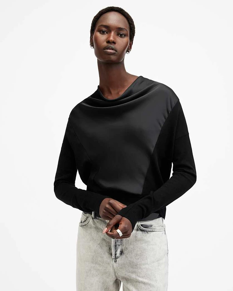 Myra Cowl Neck Merino Wool Jumper