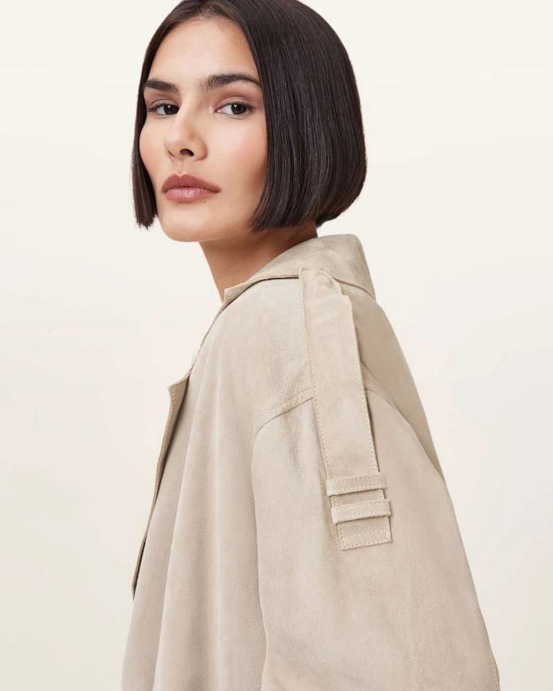 Ophelia Cropped Suede Jacket