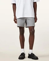 Warden Striped Seersucker Swim Shorts