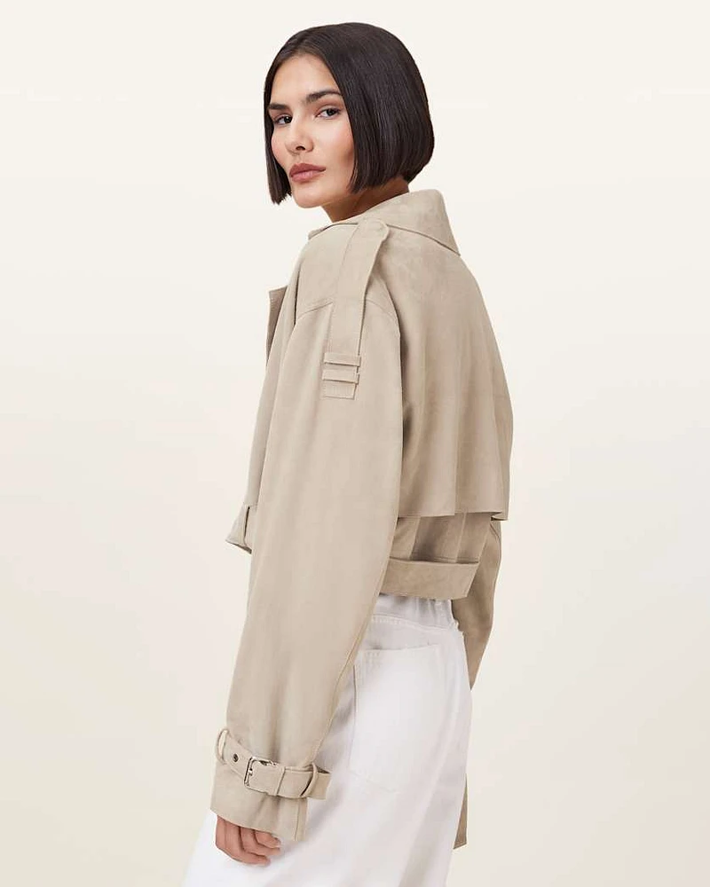 Ophelia Cropped Suede Jacket