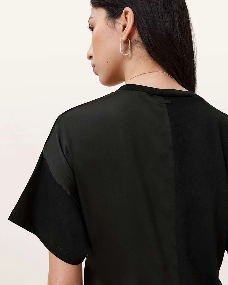 Lana Lace Trim Mini T-Shirt Dress