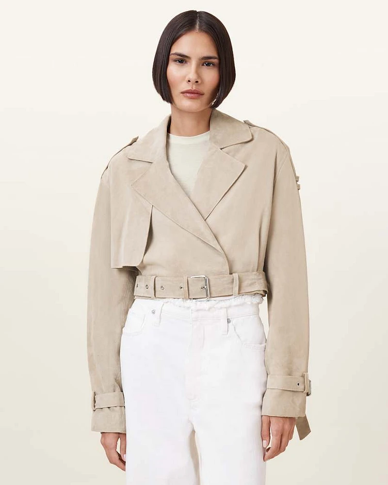 Ophelia Cropped Suede Jacket
