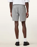 Warden Striped Seersucker Swim Shorts