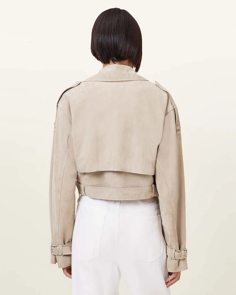 Ophelia Cropped Suede Jacket