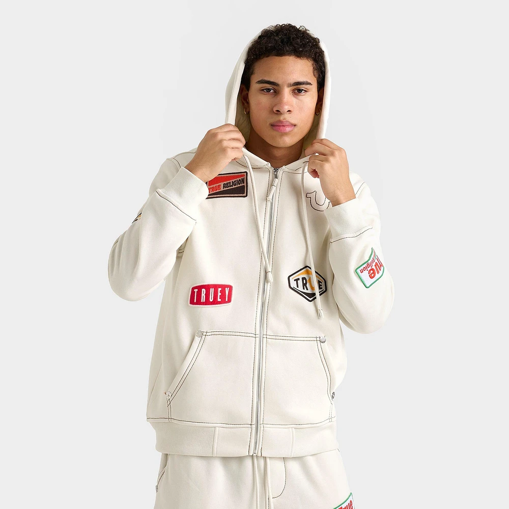 Men's True Religion Big T Patch Full-Zip Hoodie