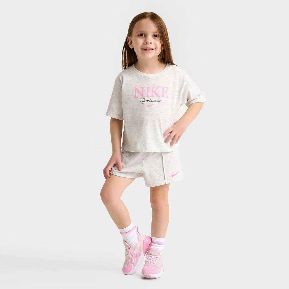 Girls' Toddler Nike Sportswear T-Shirt and Shorts Set