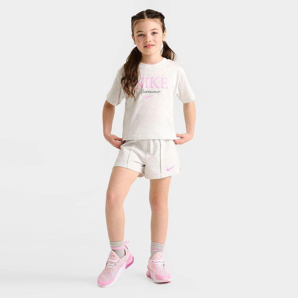 Girls' Little Kids' Nike Sportswear T-Shirt and Shorts Set